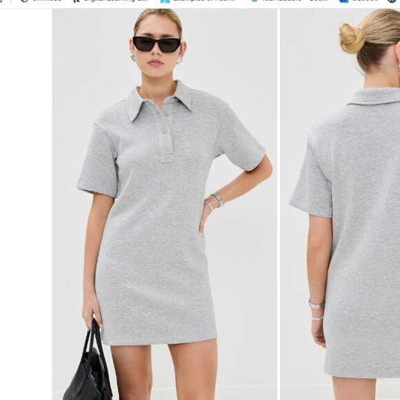 LE BOP NWOT Solene Polo Dress Solene Polo Dress Grey Size Small - Picture 1 of 8